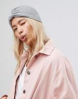 Thumbnail for your product : ASOS Design New Rib Basic Knot Front Hat In Grey