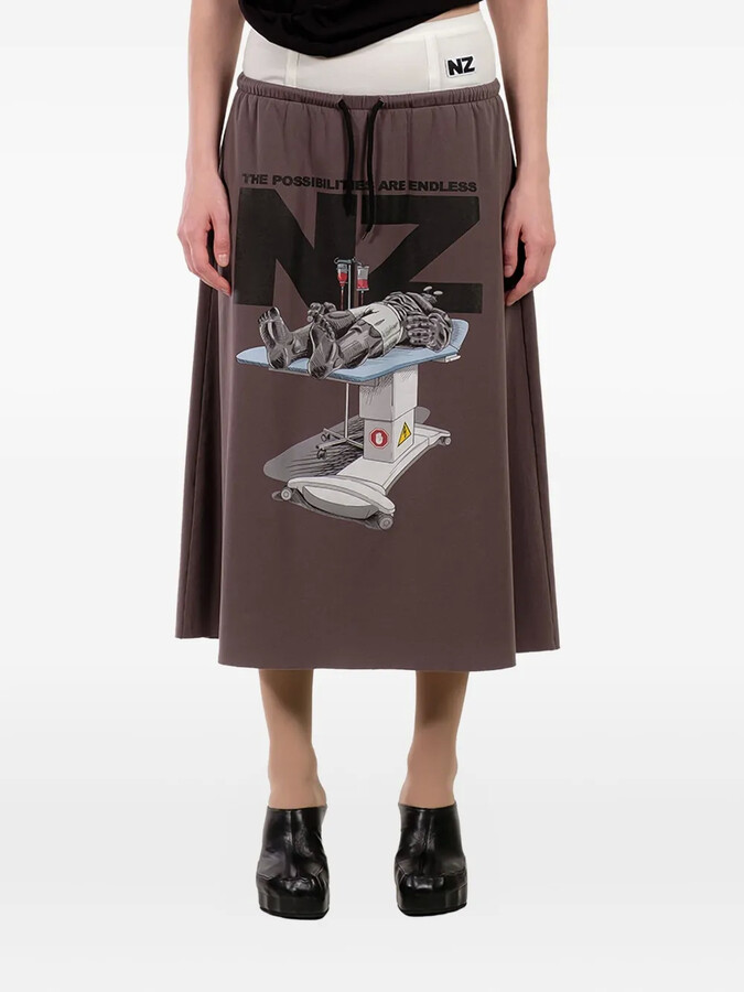 Natasha Zinko Graphic-Print Skirt