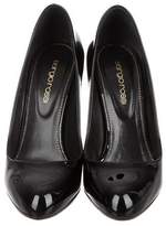 Thumbnail for your product : Sergio Rossi Round-Toe Patent Leather Pumps