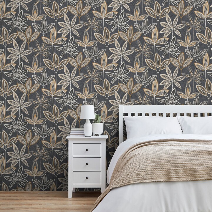 Dunelm Decorative Tree Wallpaper Black ShopStyle
