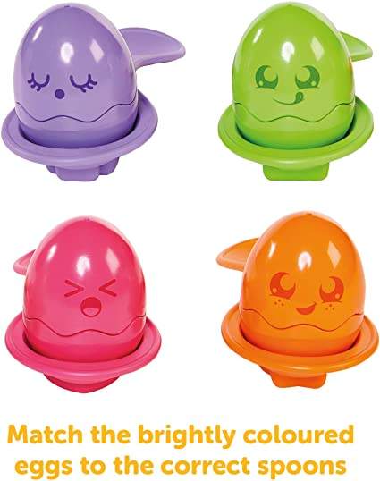 TOMY Toomies Hide & Squeak Eggs | Matching & Sorting Learning Toys | Kids Egg Squeak Toy | Ages 6 months & up