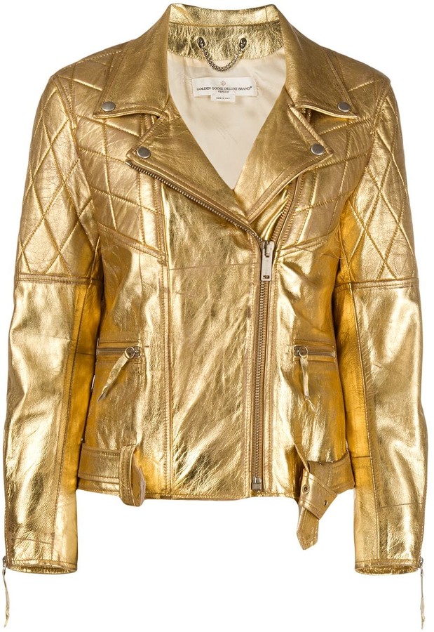 Gold metallic jacket ladies Clearance