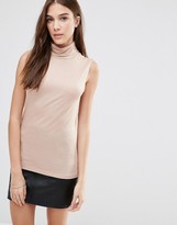 Thumbnail for your product : Vila High Roll Neck Tank Top