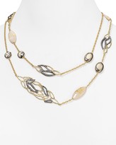 Thumbnail for your product : Alexis Bittar Pyrite & Palm Jasper Lacy Leaf Station Necklace, 42
