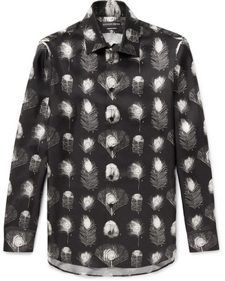 Alexander McQueen Printed Silk-twill Shirt