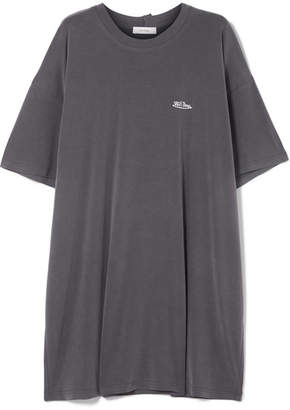 we11done Printed Jersey Mini Dress - Gray