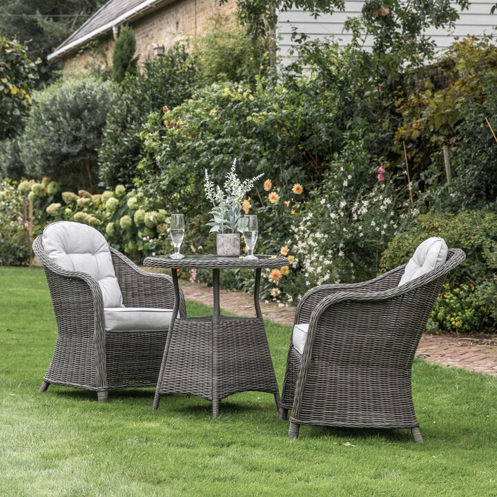 Dunelm Granville Grey 2 Seater Bistro Set Grey ShopStyle Outdoor Furniture