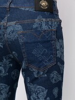 Thumbnail for your product : Versace Jeans Couture Baroque-Print Cropped Jeans