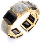 Thumbnail for your product : Bounkit Black Onyx & Carved Labradorite Cuff Bracelet