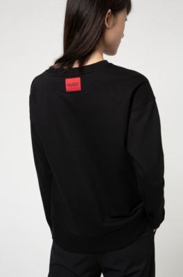 HUGO BOSS French-terry sweatshirt with new-season logo artwork