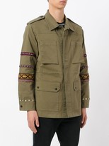 Thumbnail for your product : Fashion Clinic Timeless Embroidered Sleeve Field Jacket