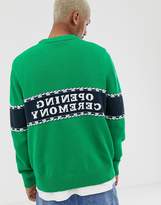 Thumbnail for your product : Opening Ceremony logo stripe jumper