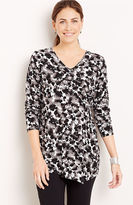 Thumbnail for your product : J. Jill Wearever printed side-drape top