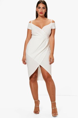 boohoo white bodycon dress