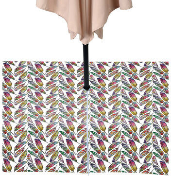 East Urban Home Designer Feathers Water Repellent Tablecloth