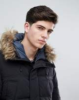 Thumbnail for your product : MANGO Man Parka With Faux Fur Hood In Black