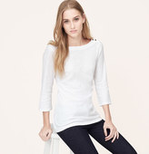 Thumbnail for your product : LOFT Petite Shoulder Button Boatneck Tee