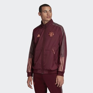 adidas Manchester United Anthem Jacket Maroon S Unisex - ShopStyle Outerwear