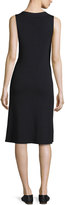 Thumbnail for your product : Vince Sleeveless Fit-And-Flare Ribbed Dress