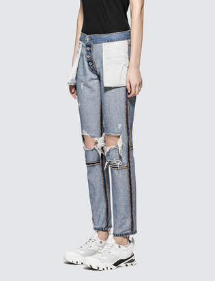 Unravel Project Vintage Denim Reverse Boyfriend Straight Jeans