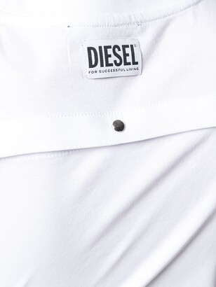 Diesel short press stud sleeve T-shirt