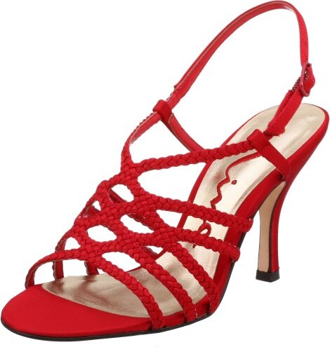 red evening heels