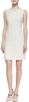 Thumbnail for your product : Rebecca Taylor Boucle Tweed Beaded-Neck Sleeveless Dress