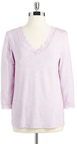 Thumbnail for your product : Lord & Taylor Lacy V-Neck Tee