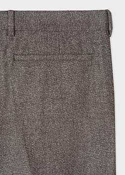 Men's Tapered-Fit Wool And Silk-Blend Grey Tweed Trousers