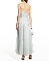Thumbnail for your product : Giorgio Armani Abstract-Print Fit-&-Flare Silk Organza Gown