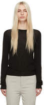Thumbnail for your product : Rick Owens Black Wool Biker Round Neck Sweater