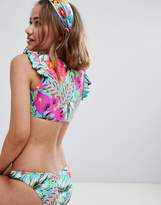 Thumbnail for your product : Seafolly Tropical Tie Front Bikini Top