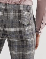 Thumbnail for your product : Twisted Tailor tall super skinny smart trousers in grey bold check