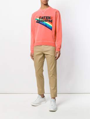 DSQUARED2 Caten rainbow print sweatshirt