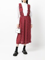 Thumbnail for your product : Comme des Garçons Comme des Garçons Polka Dot-Print Maxi Skirt With Straps