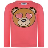 Thumbnail for your product : Moschino MoschinoGirls Pink Teddy Head Jersey Top