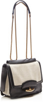 Thumbnail for your product : Nina Ricci Gala Leather and Linen Shoulder Bag