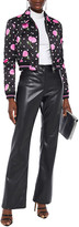 Thumbnail for your product : Paco Rabanne Cropped Printed Satin Bomber Jacket