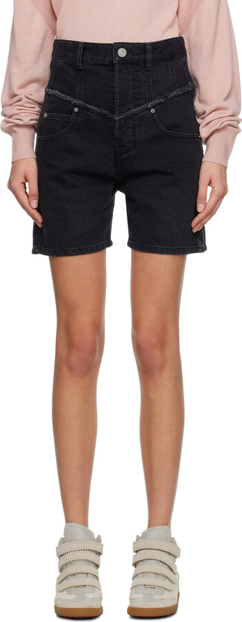 Women's Eneidao Denim Shorts In Faded Black