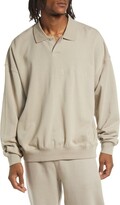 Thumbnail for your product : Essentials Solid Cotton Long Sleeve Polo Shirt