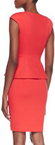 Thumbnail for your product : Ted Baker Jamthun Zip-Front Peplum Dress, Dark Orange