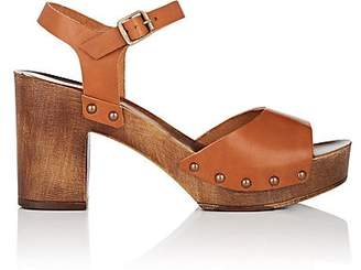 FiveSeventyFive Women's Leather Platform Sandals - Brown