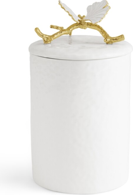 Michael Aram Butterfly Ginkgo Gold Small Porcelain Canister
