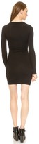Thumbnail for your product : Enza Costa Ribbed Gathered Long Sleeve Dress