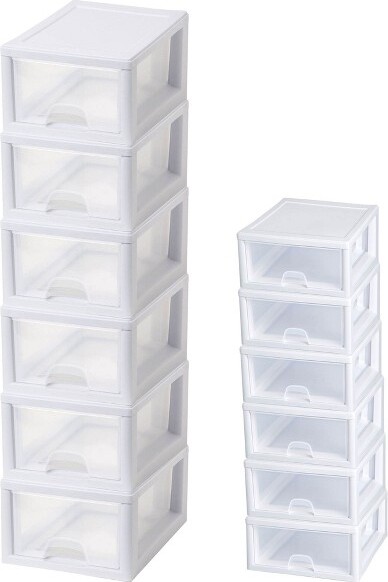 Sterilite Home Medium Size 3 Drawer Cart Plastic Rolling Stackable Storage  Container with Casters for Laundry Room, Closet, and Pantry, Clear (2 Pack)  - ShopStyle