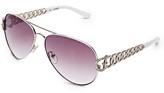 Thumbnail for your product : GUESS Chain-Link Aviator Sunglasses
