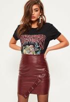 Burgundy Leather Skirt - ShopStyle