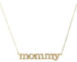 Jennifer Meyer 18K Diamond 'Mommy' Pendant Necklace