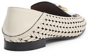 Chloé C Woven Leather Loafers