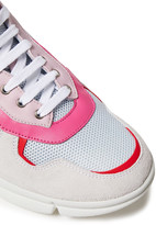Thumbnail for your product : Sergio Rossi Color-block suede, leather and mesh sneakers
